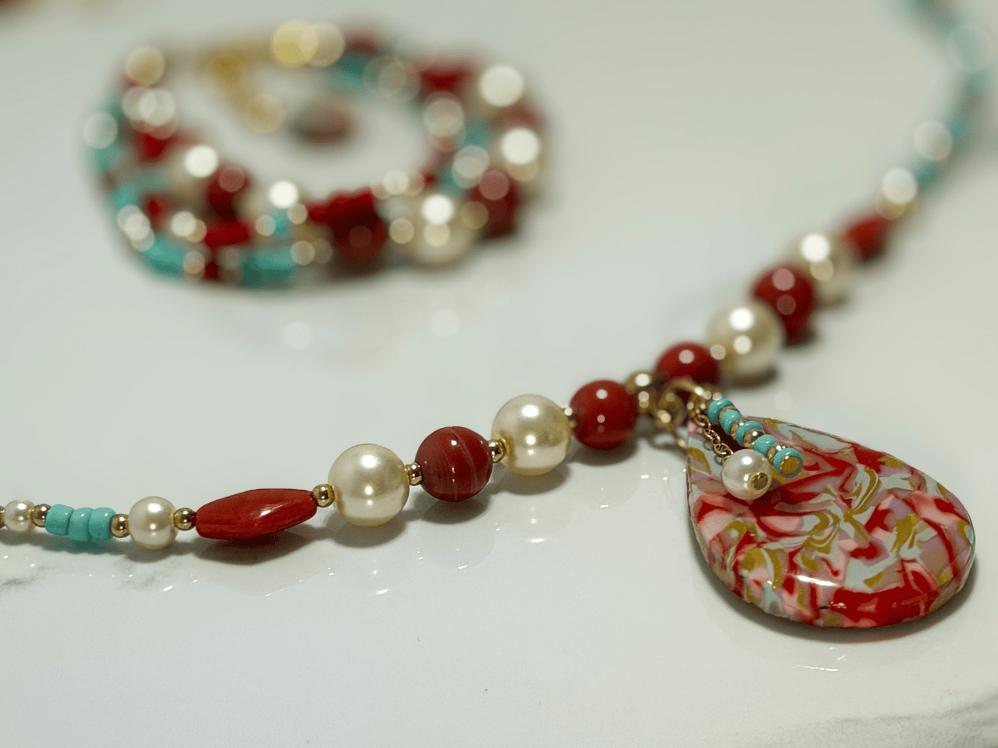 Handcrafted beaded jewelry set