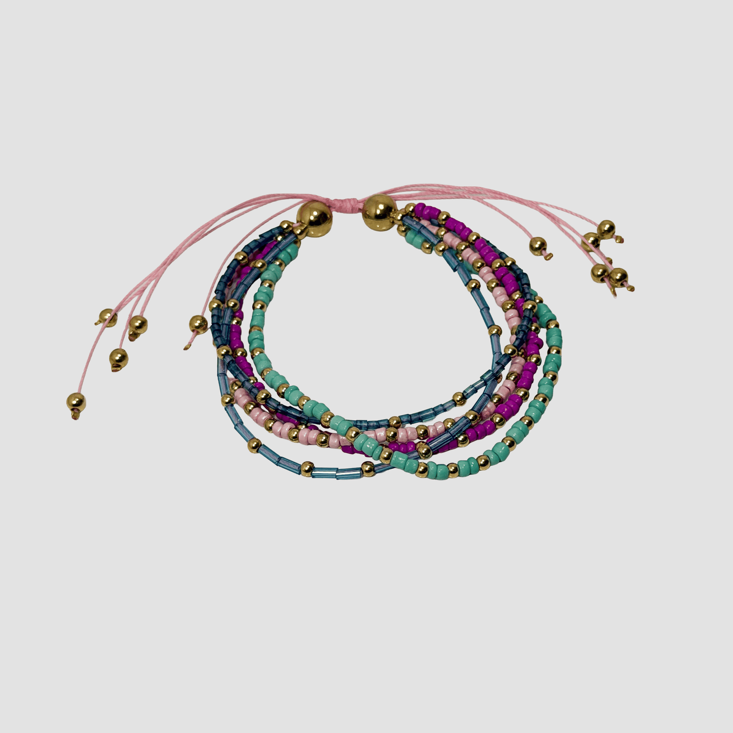 Multi‑strand boho‑style beaded bracelet