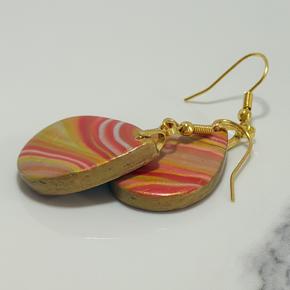 Sunset Swirl Teardrop Earrings