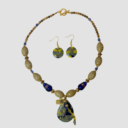 Serengeti Skies Necklace & Earrings Set