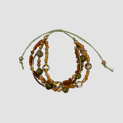 Earthtones Layered Beaded Bracelet