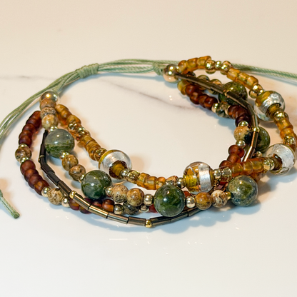 Earthtones Layered Beaded Bracelet