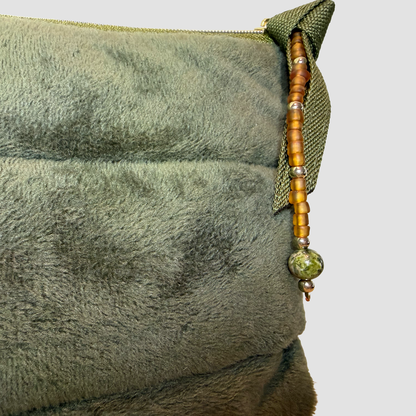 Plush Cosmetics Bag – Moss Green